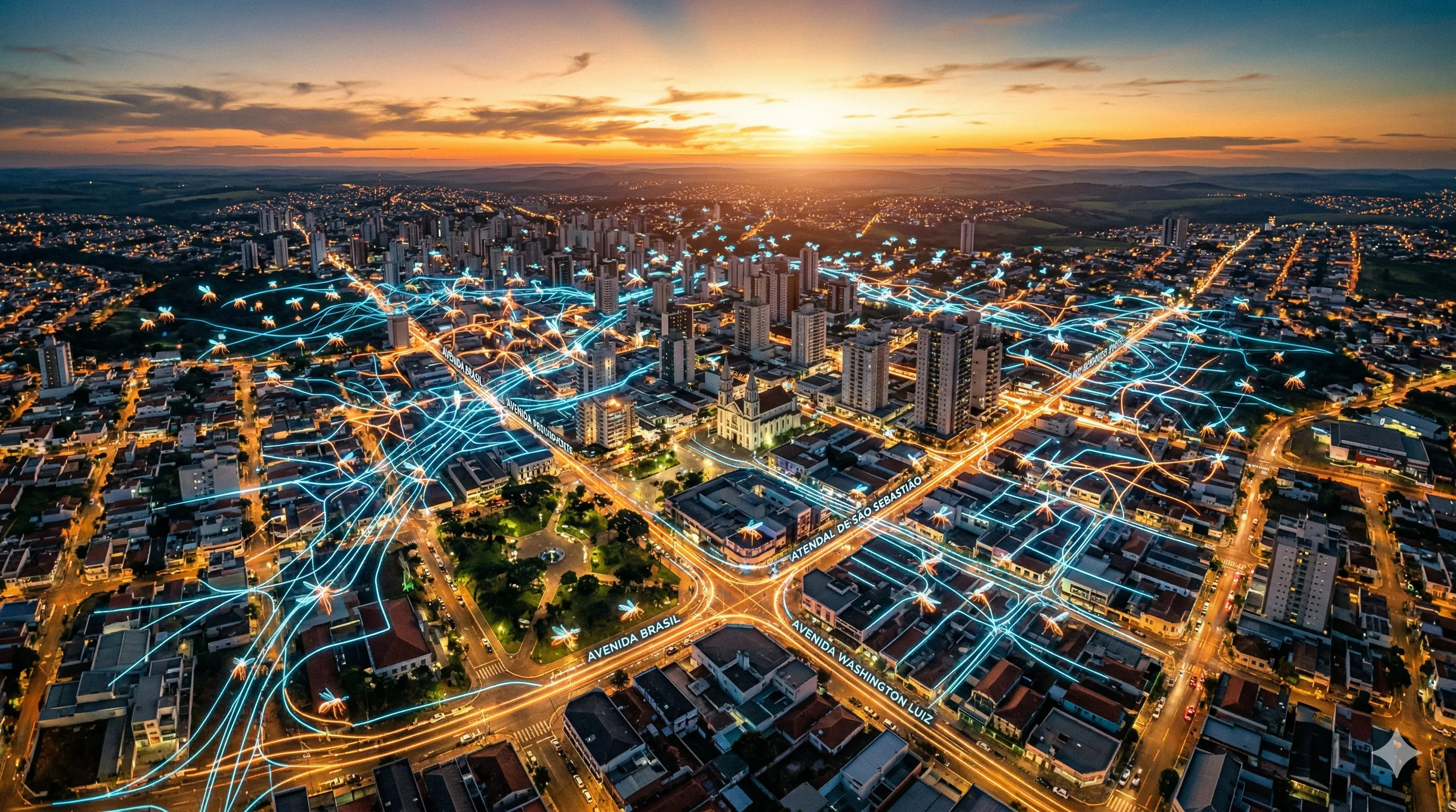 Mapa digital de cidade brasileira com redes neurais e dados